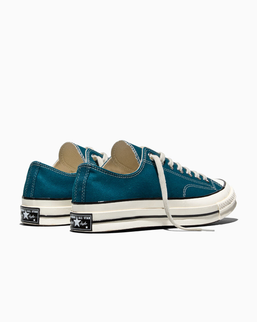 Heavyweight Canvas Low Top Sneaker - Black - Murky Waters Blue/Egret/Black