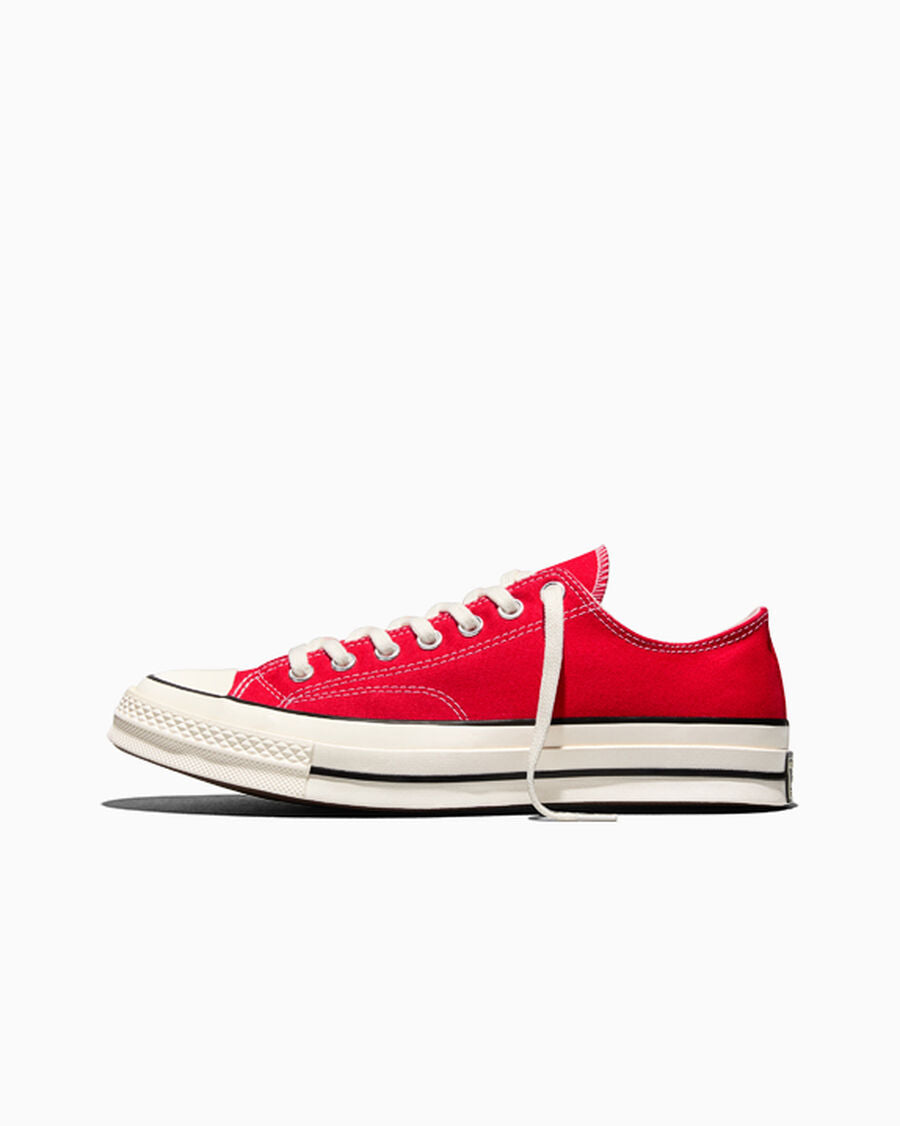 Heavyweight Canvas Low Top Sneaker - Black - Enamel Red/Egret/Black
