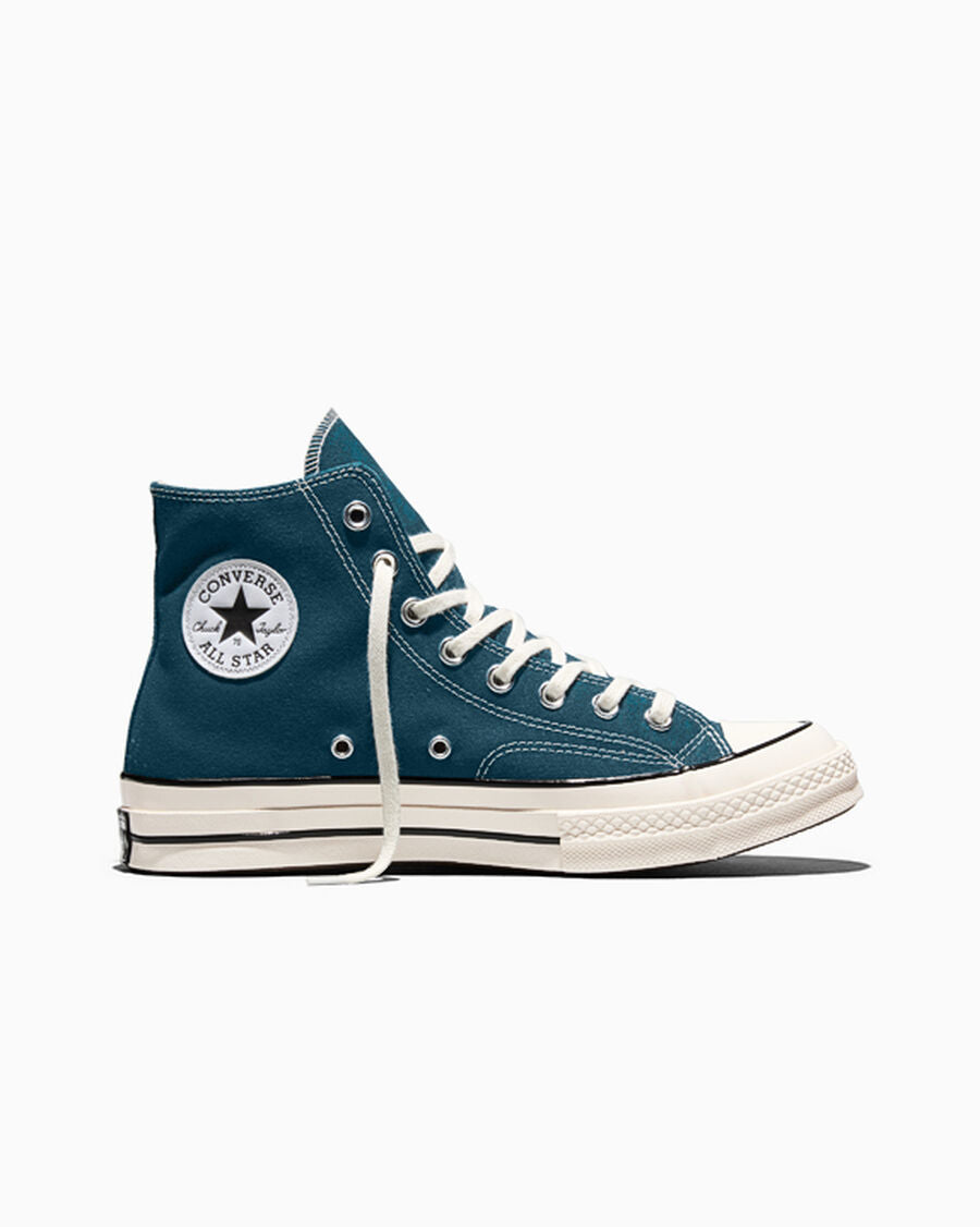 Heavyweight Canvas High Top Sneaker - Black - Murky Waters Blue/Egret/Black