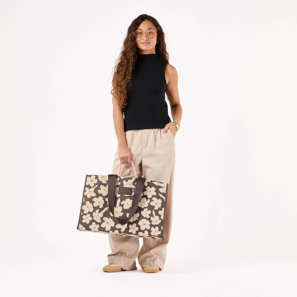 Waterproof PVC Carryall Tote - Floral