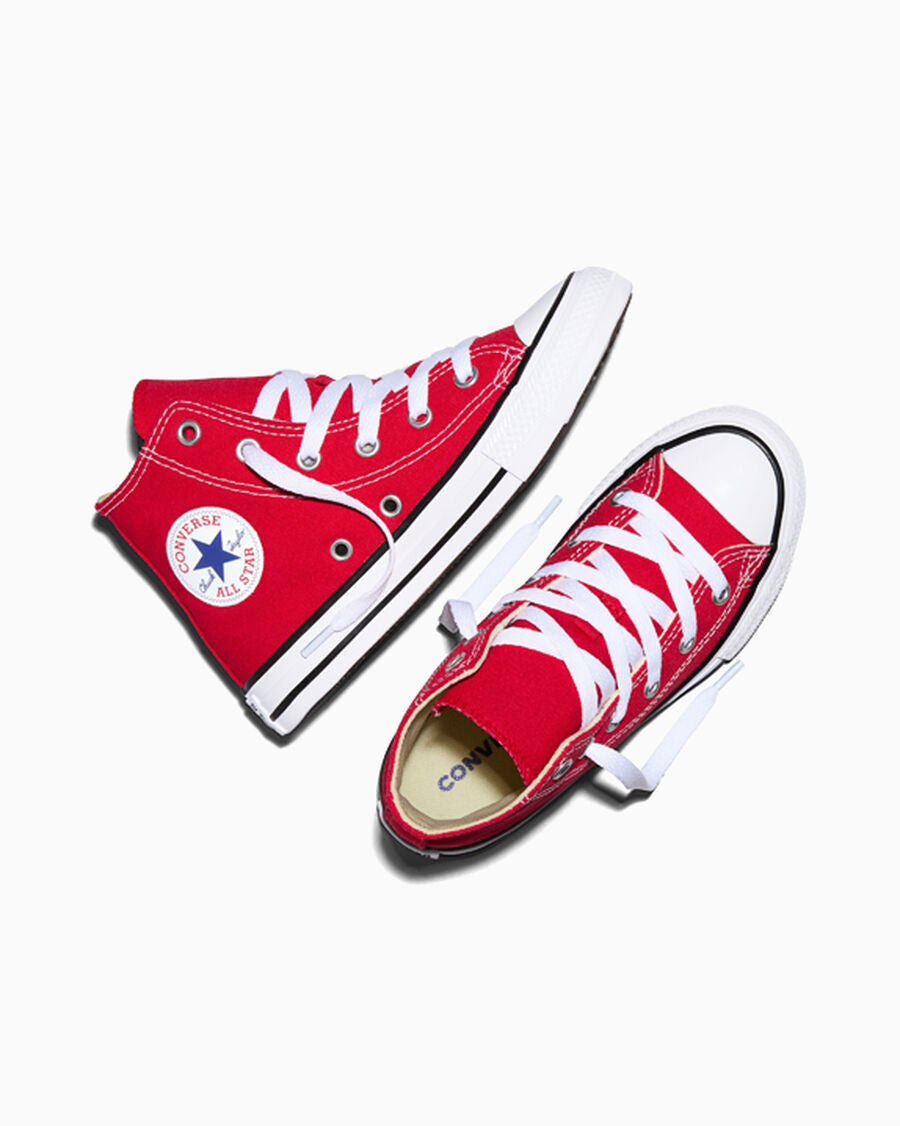 Kids Canvas High-Top Sneaker - Multiple Colors - Red
