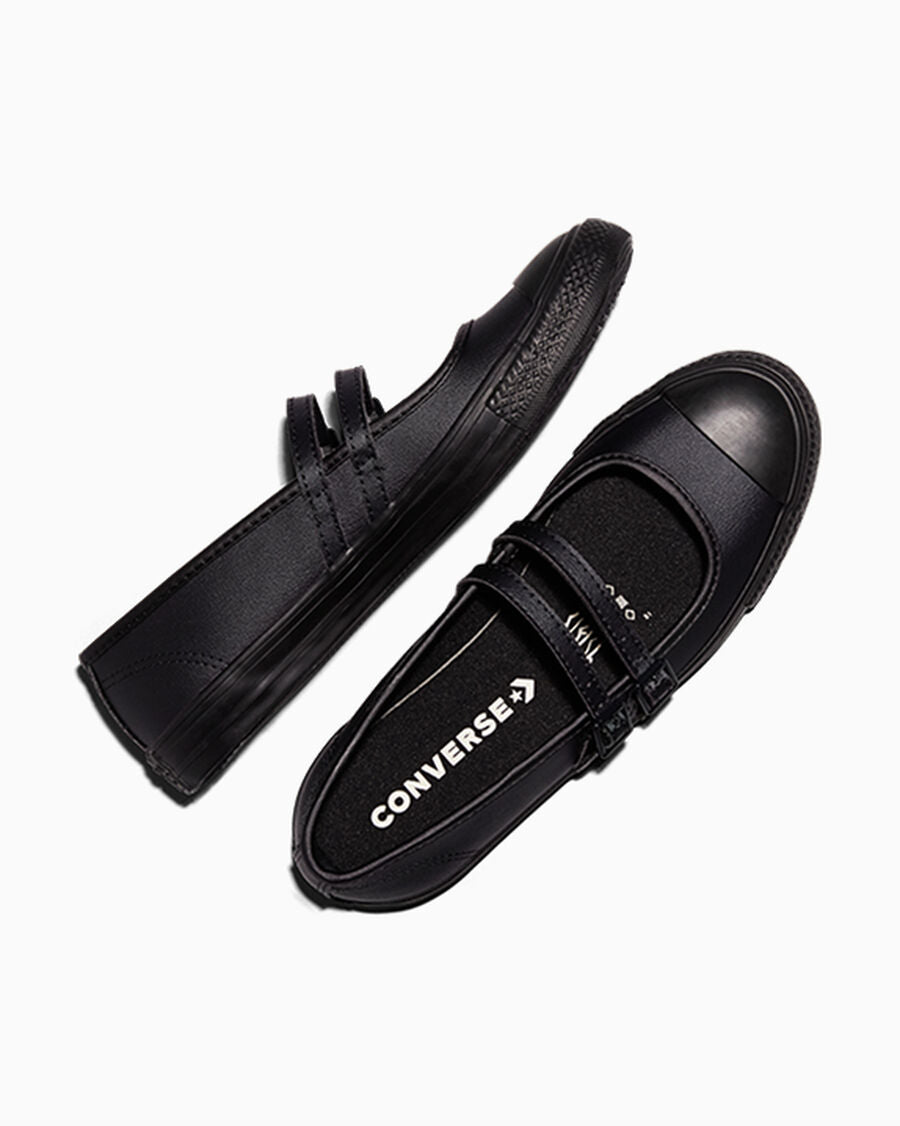 Faux Leather Mary Jane Low Top Shoe