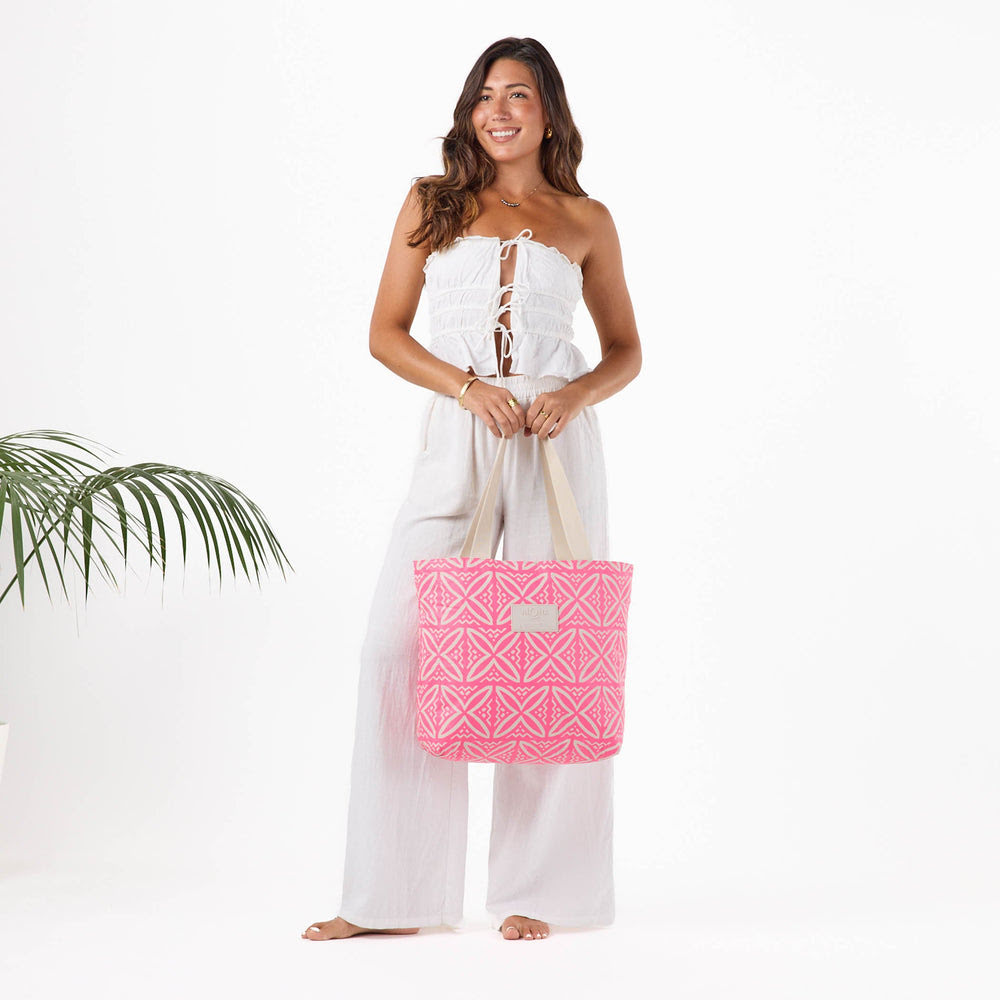 Large Splash-Resistant Tote - Abstract Print