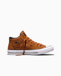 Canvas And Suede Mid Top Sneaker - Rusted Bolt/Black/White