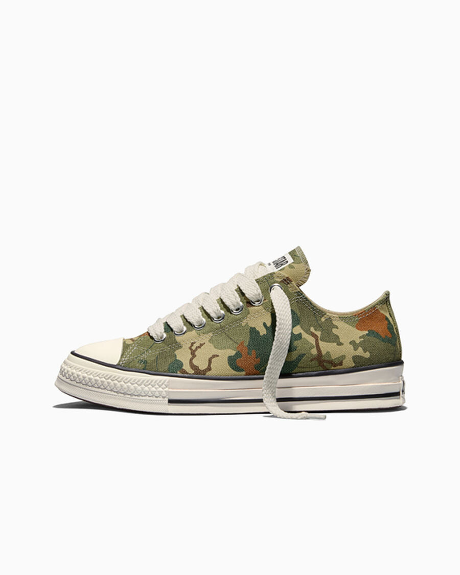 Leaf Camo Canvas Low-Top Sneaker