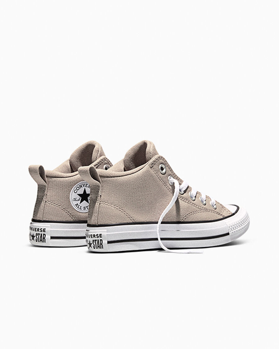Kids' Canvas Mid-Top Sneaker - Grey - Vintage Cargo/White/Black