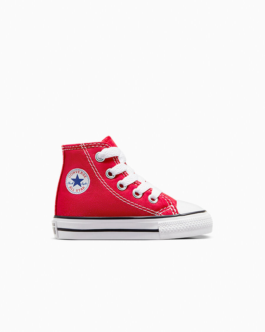 Toddler Canvas High-Top Sneaker - Multiple Colors - Red