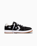 Suede Leather Skate Low Top Shoe - Black/White/Gum