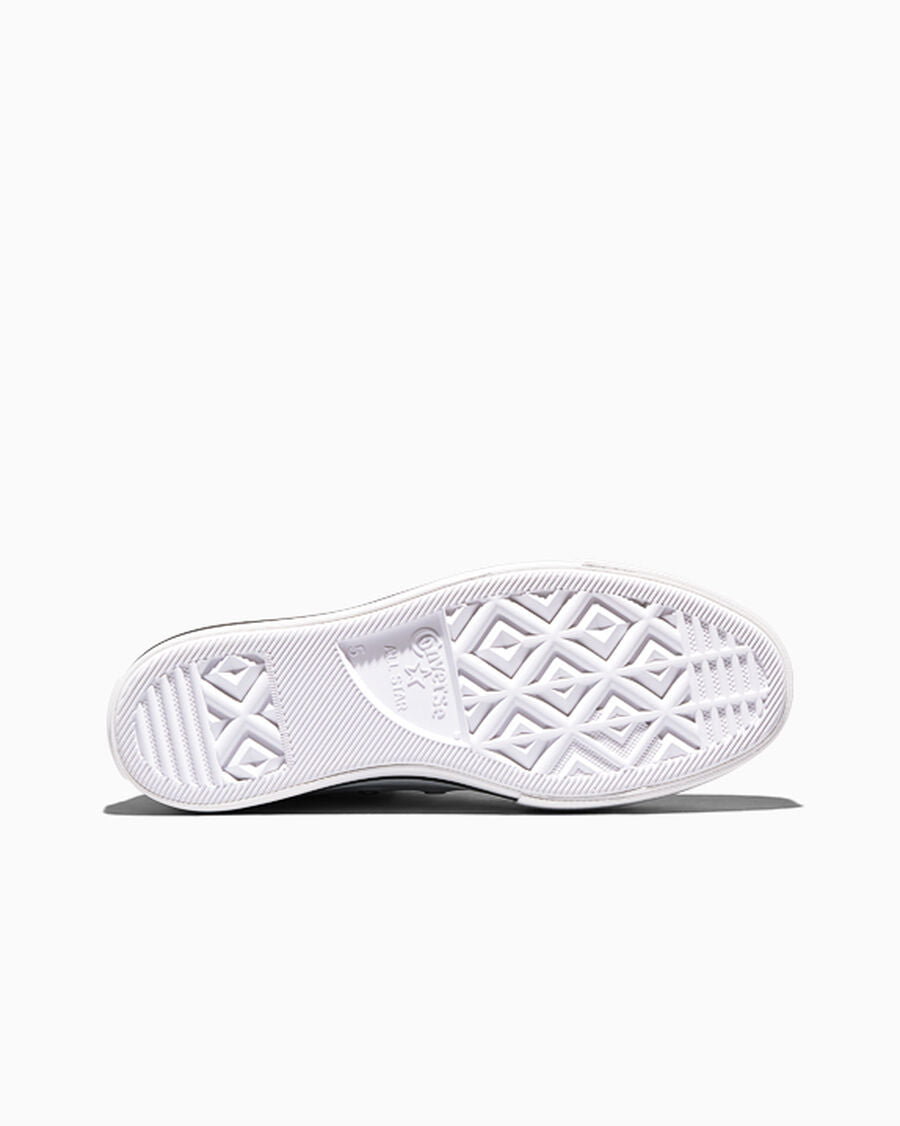 Leather Platform High Top Sneaker - Black - White/Black/White