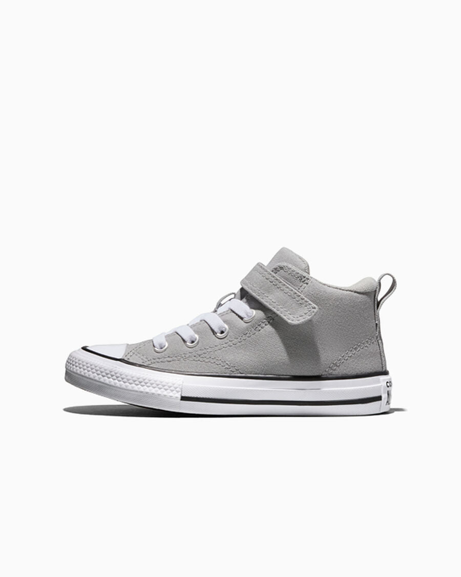 Canvas Easy-On Mid-Top Sneaker - Grey Area/White/Black