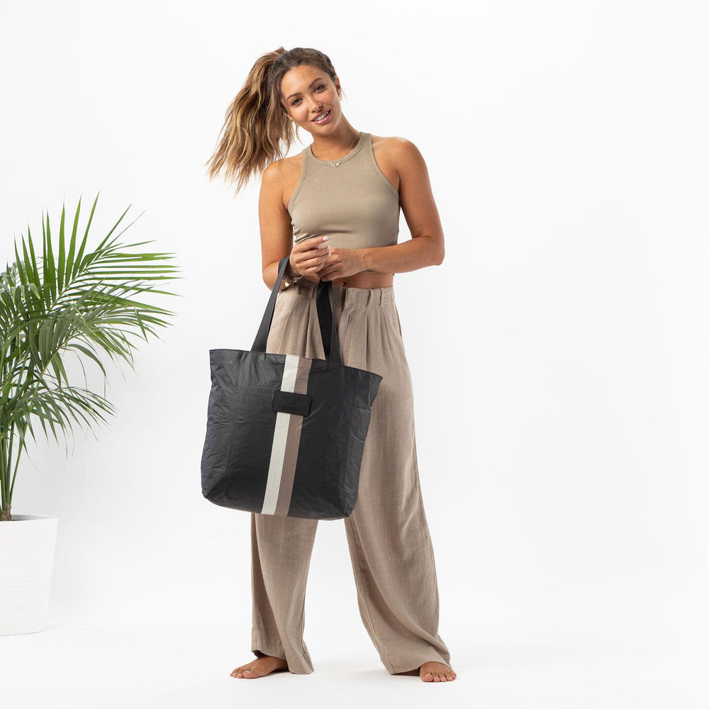 Expandable Splash-Resistant Tote - Striped