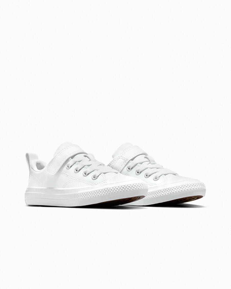 Easy-On Leather Low Top Kids Sneaker