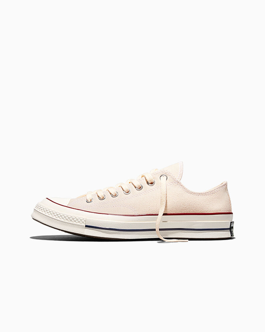 Heavyweight Canvas Low Top Sneaker - Black - Parchment Brown/Garnet/Egret