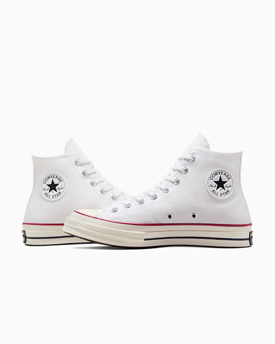 Heavyweight Canvas High Top Sneaker - Black - White/Garnet/Egret