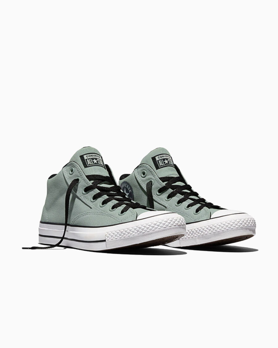 Canvas Mid-Top Sneaker - Pavemint/Black/White
