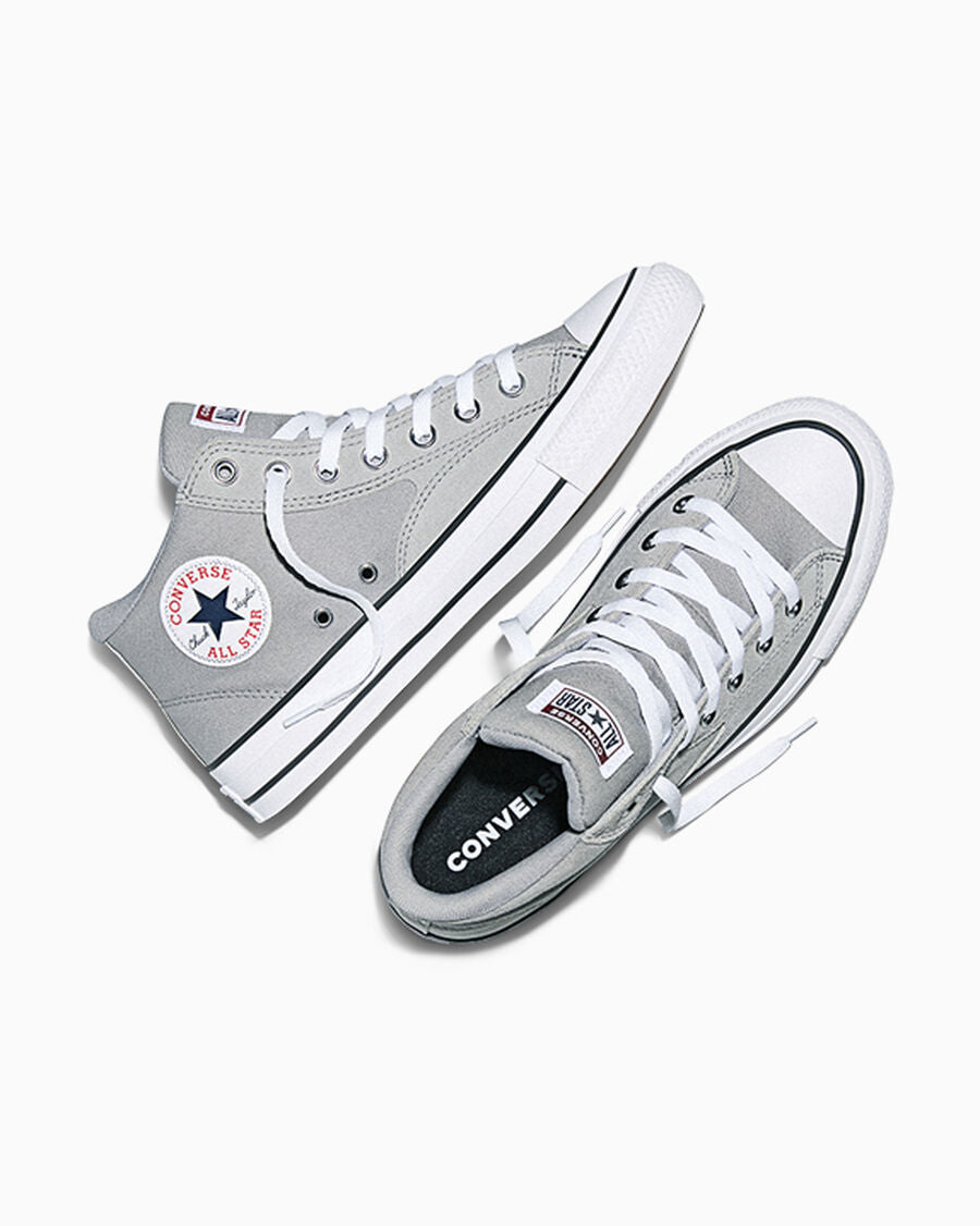 Canvas Mid-Top Sneaker - Grey Area/White/Navy