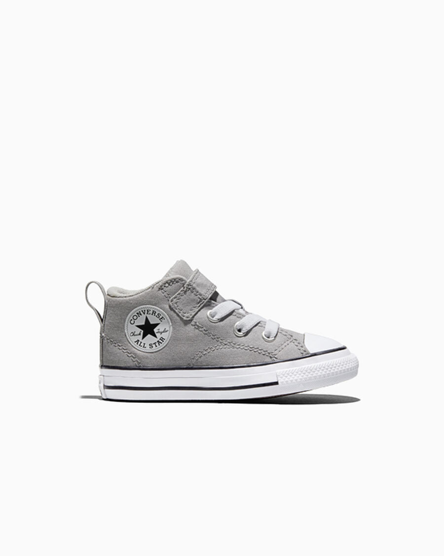Canvas Easy-On Mid-Top Sneaker - Grey Area/White/Black