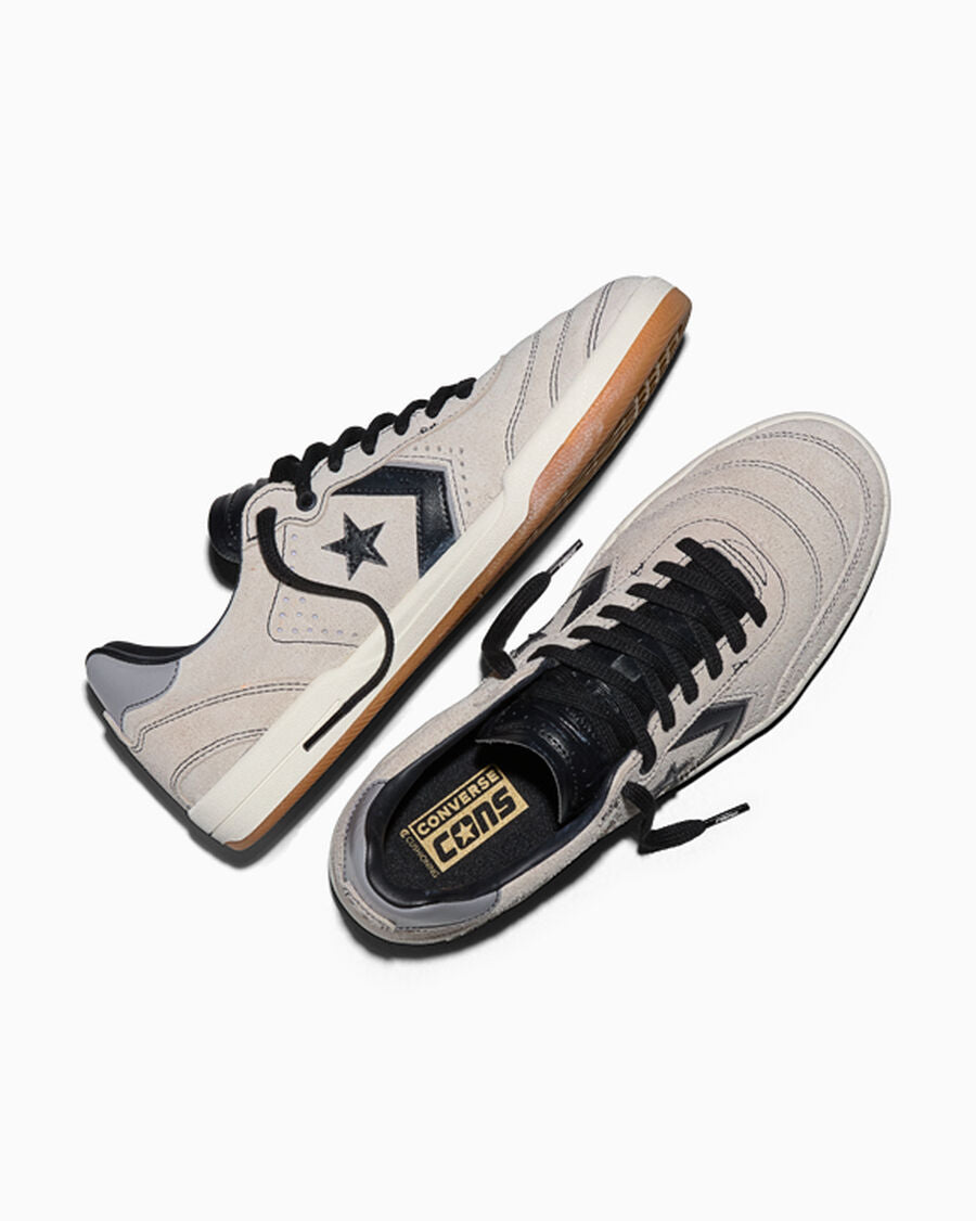 Suede Skate Low Top Shoe - Egret/Black/Gum