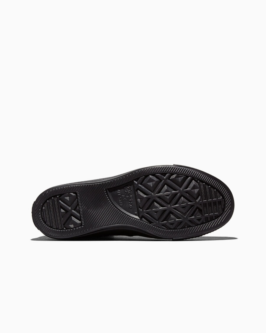 Leather Low Top Sneaker - Black - Black Mono