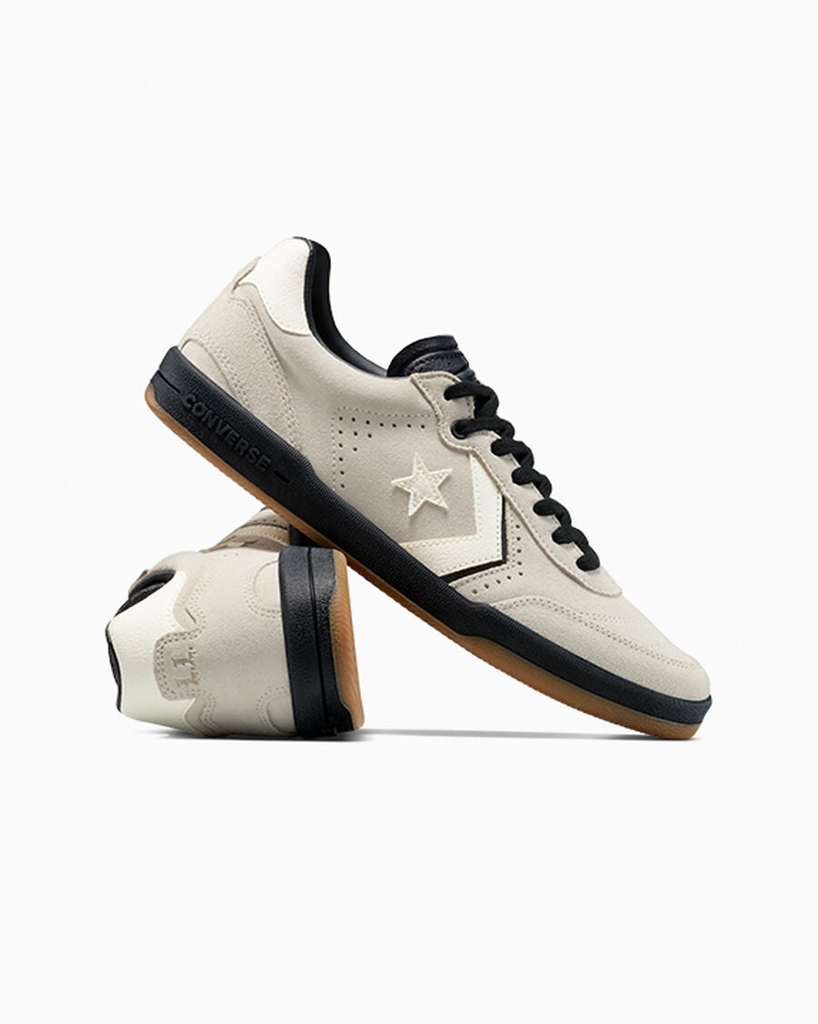 Suede Skate Low Top Shoe - Egret/Black/Gum