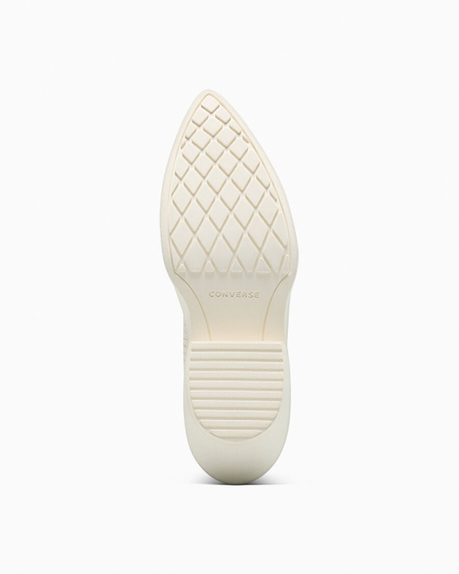 Women's Woven Leather Pointed Heel - Black - Egret/Egret/Egret