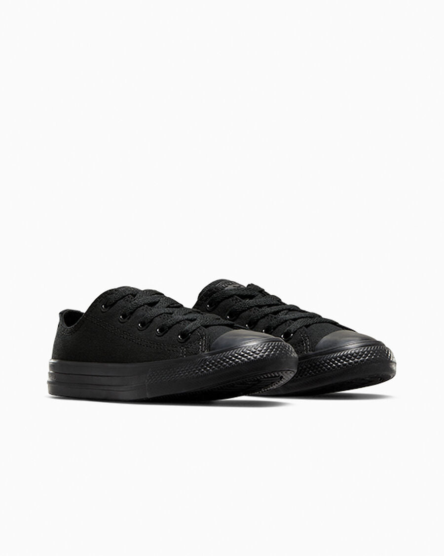 Kids Canvas Low-Top Sneaker - Multiple Colors - Black Monochrome