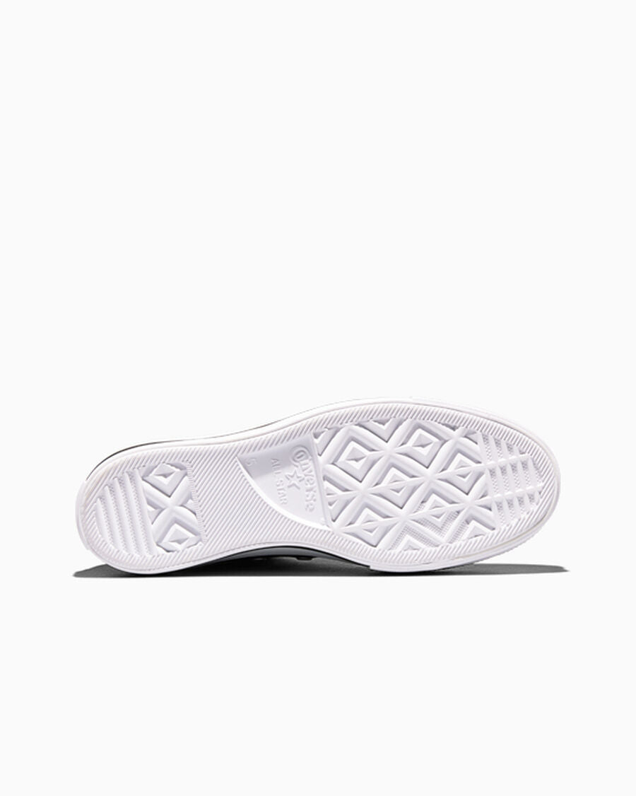 Leather Platform High Top Sneaker - Black - Black/Black/White