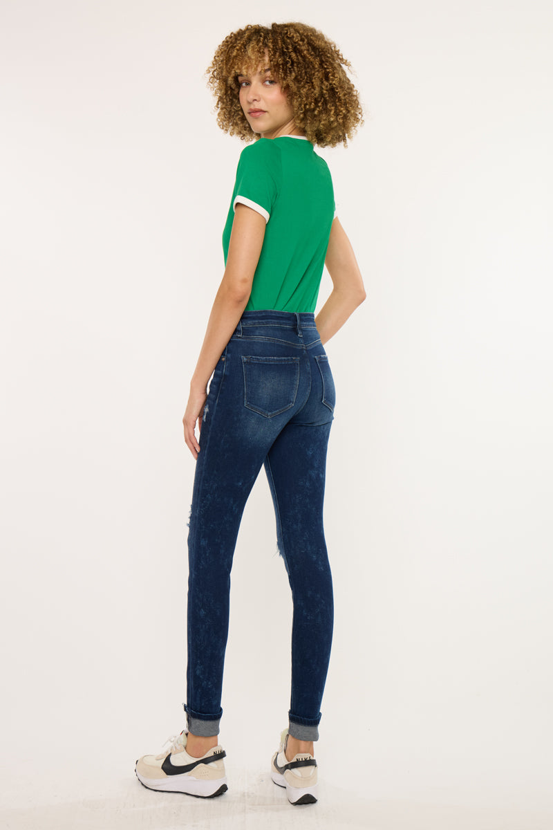 Women's High Rise Ankle Skinny Jeans - Canary