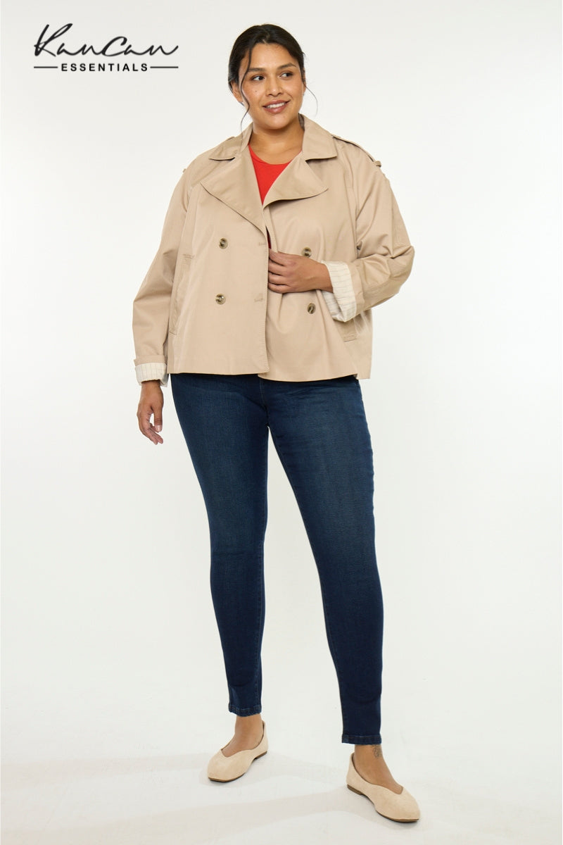 Women's Plus Size High Rise Super Skinny Jeans - Bluebird