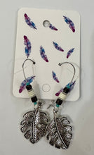 Load image into Gallery viewer, SILVER &amp; TURQUOISE DANGLE EARRINGS
