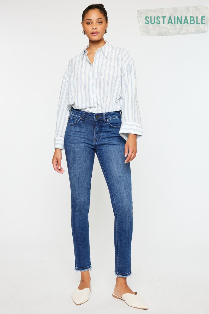 Women's Mid Rise Ankle Skinny Jeans - Atlanna