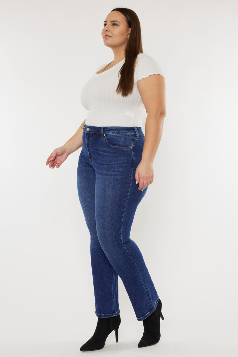 Women's Plus Size High Rise Slim Straight Jeans - Alannah