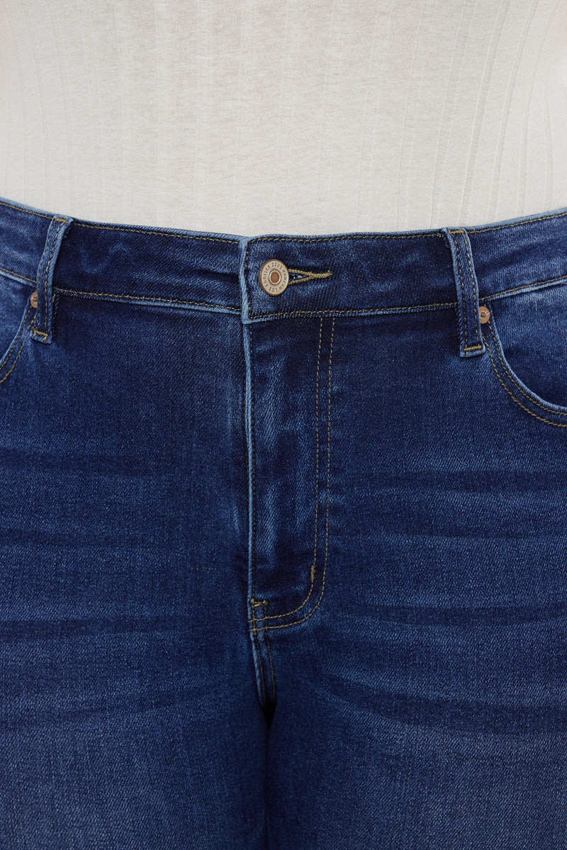 Women's Plus Size High Rise Slim Straight Jeans - Alannah
