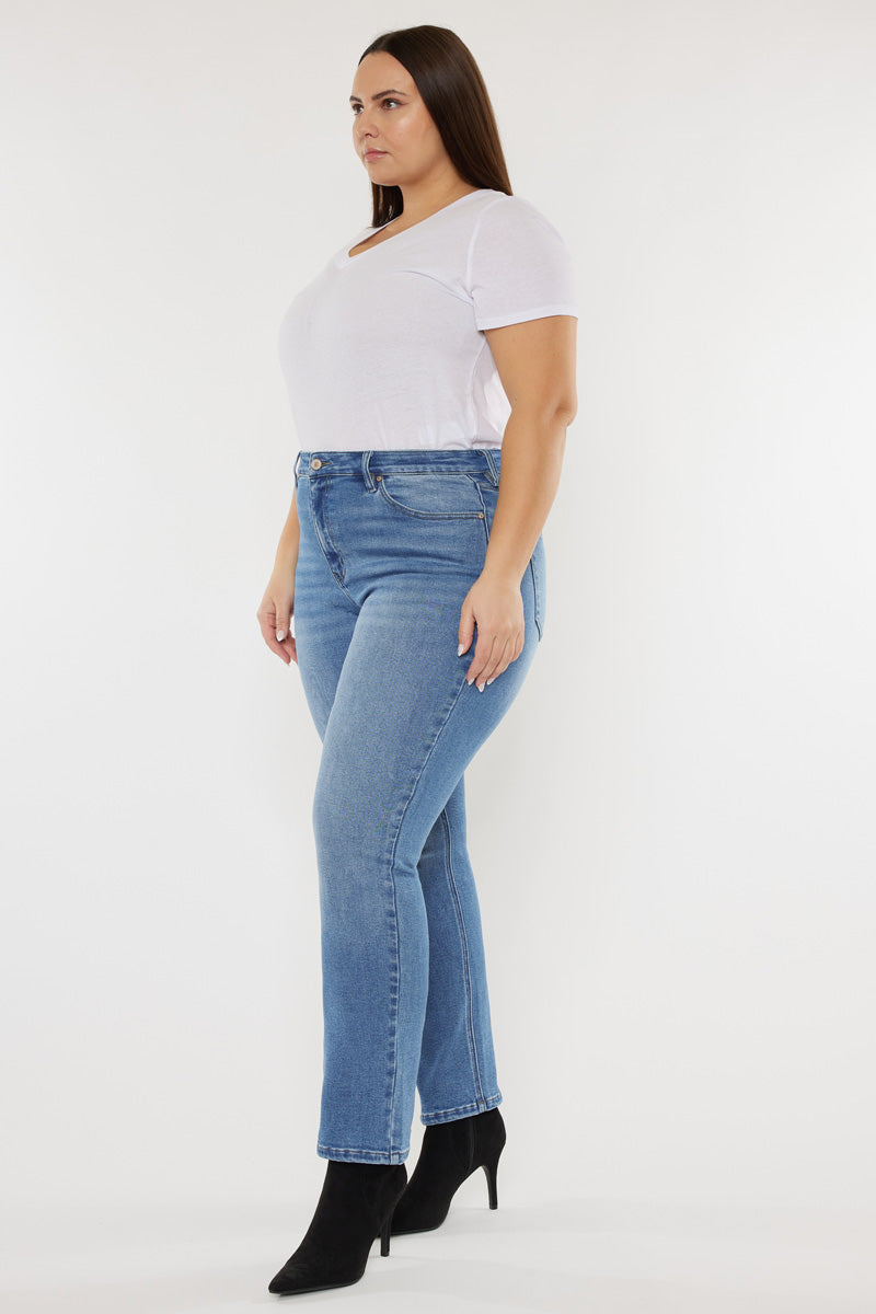 Women's Plus Size High Rise Slim Straight Jeans - Alannah