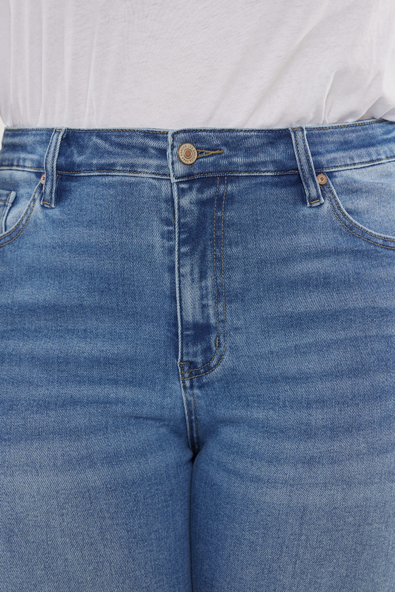 Women's Plus Size High Rise Slim Straight Jeans - Alannah