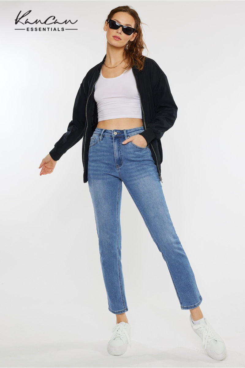 Women's High Rise Slim Straight Jeans - Adaline