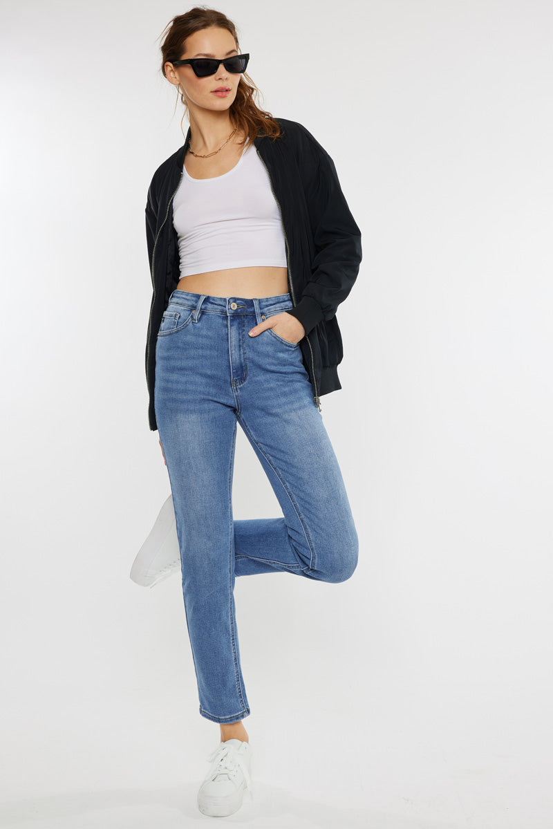 Women's High Rise Slim Straight Jeans - Adaline