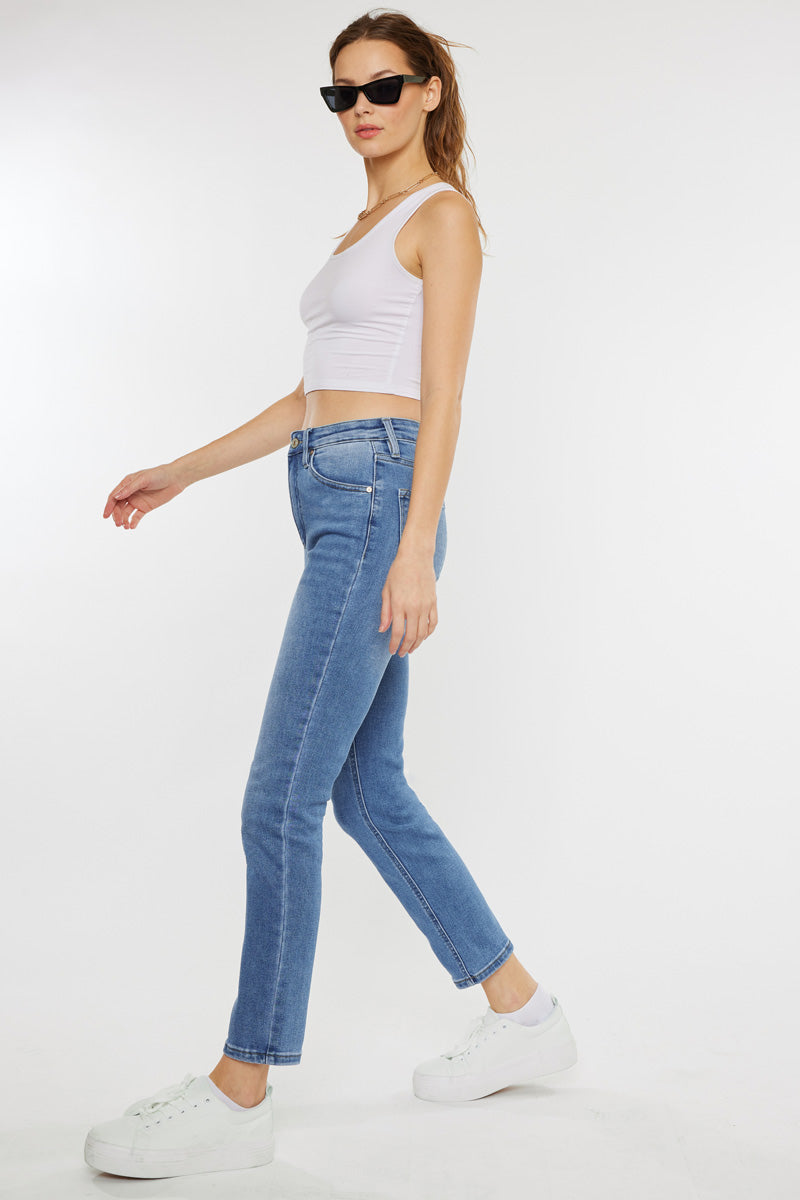 Women's High Rise Slim Straight Jeans - Adaline