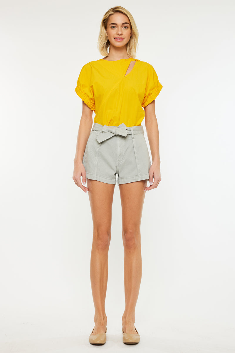Women's High Rise Denim Shorts - Amber