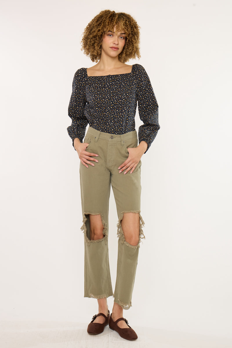Women's High Rise Straight Jeans - Blakely