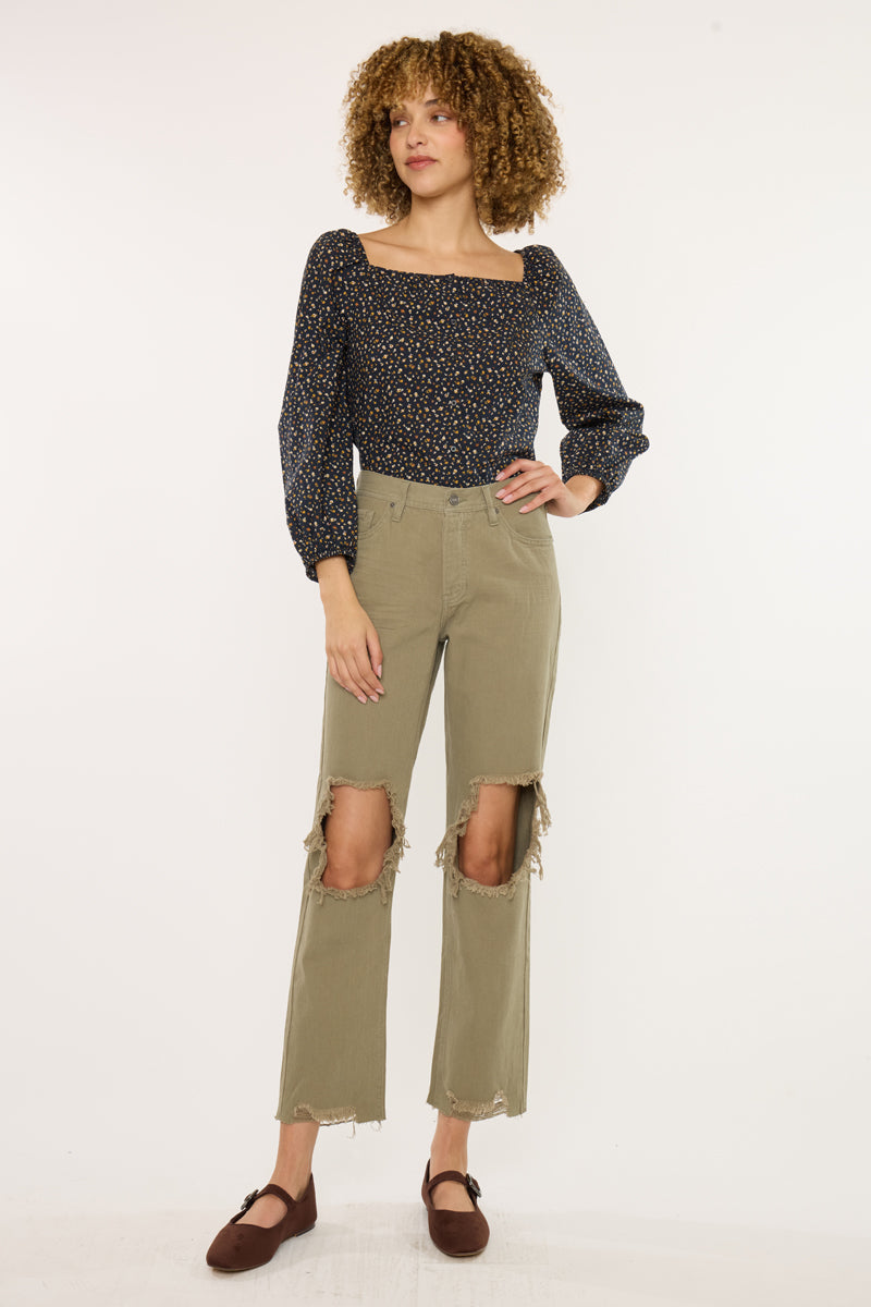 Women's High Rise Straight Jeans - Blakely