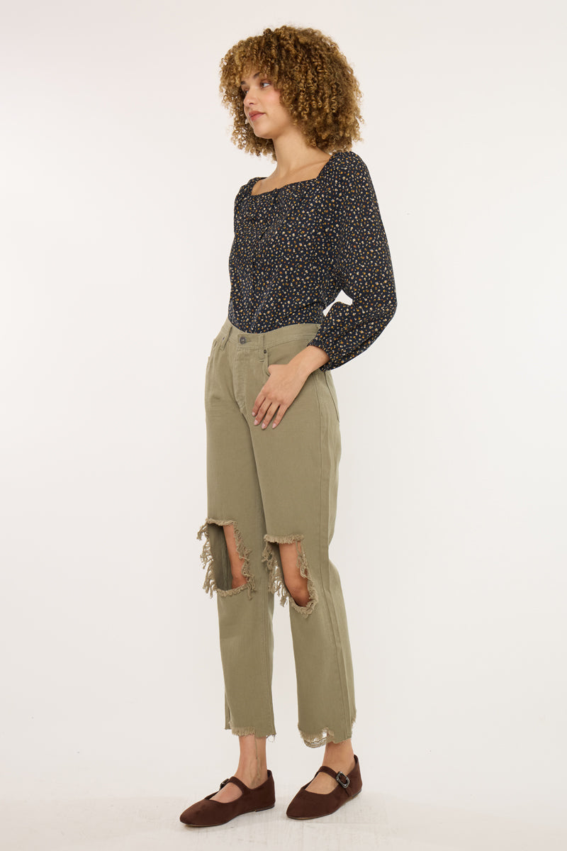 Women's High Rise Straight Jeans - Blakely