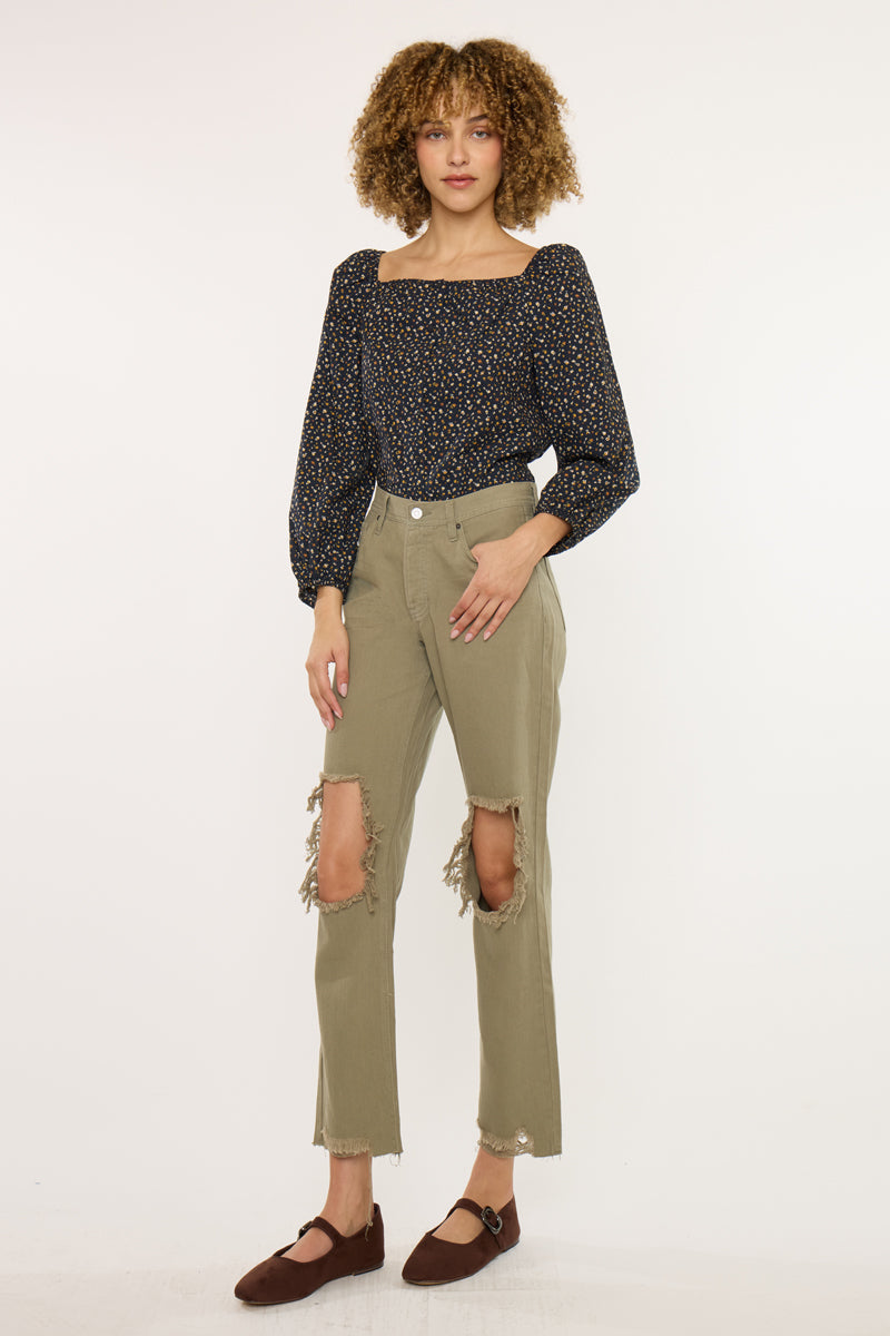 Women's High Rise Straight Jeans - Blakely