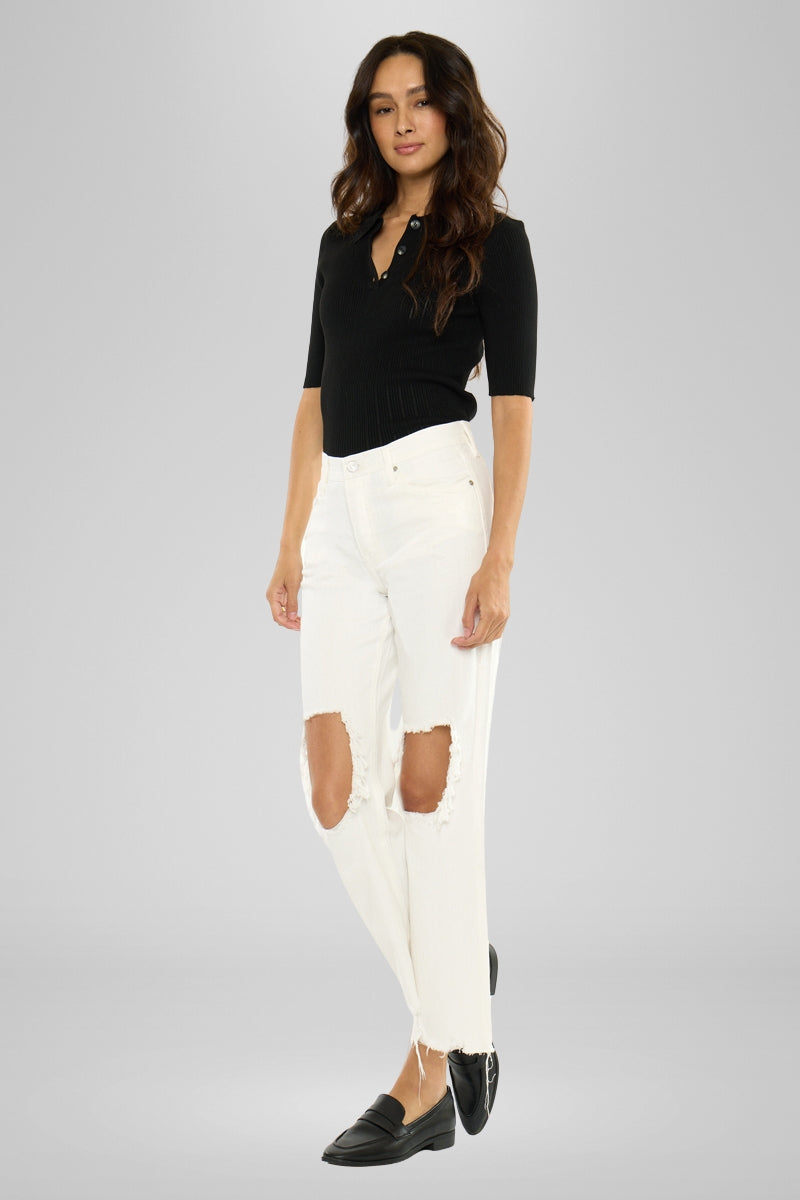Women's High Rise Straight Jeans - Blakely