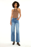 Women's Mid Rise Wide Leg Jeans - Angelique