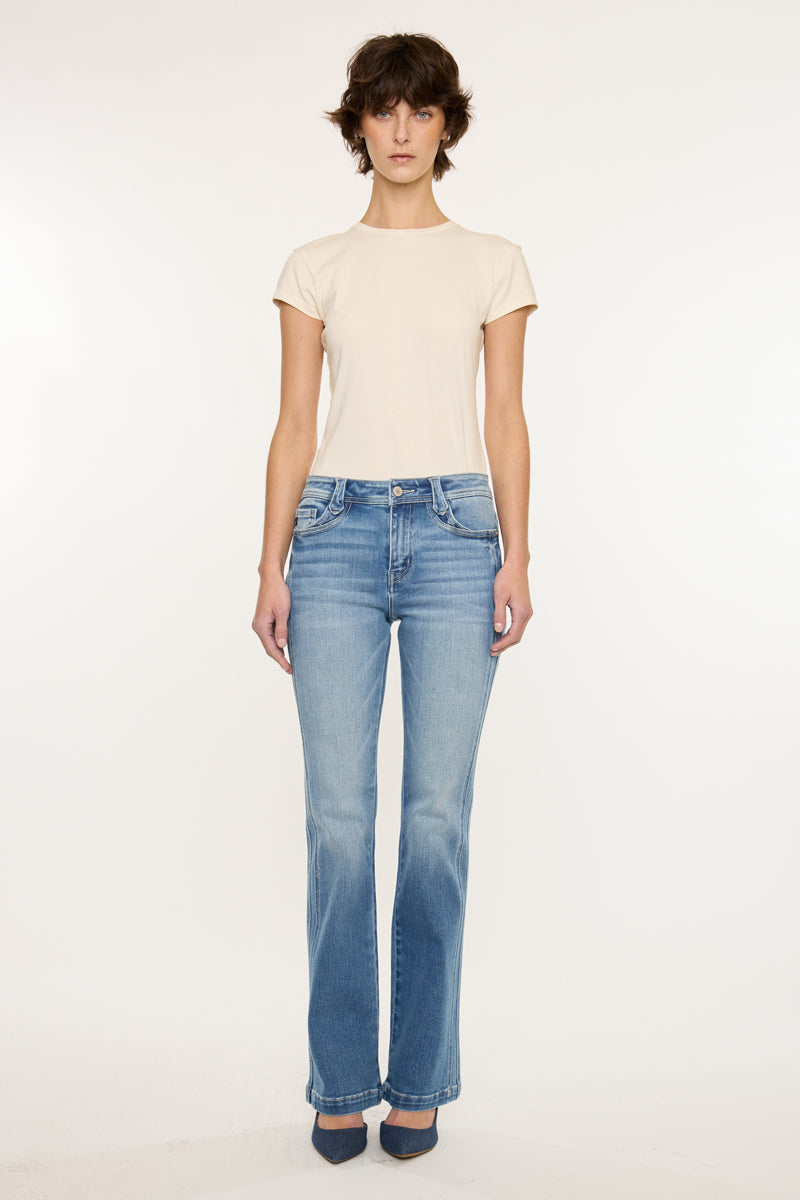 Women's Mid Rise Bootcut Jeans - Abigail