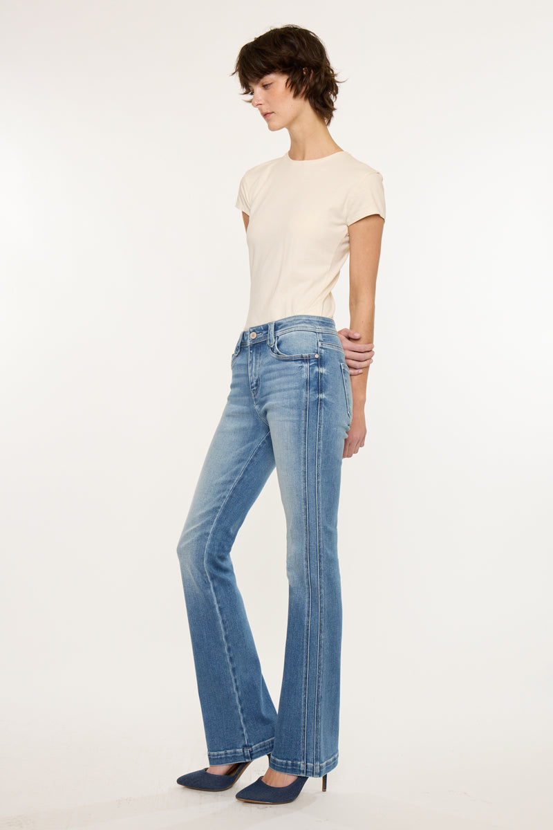 Women's Mid Rise Bootcut Jeans - Abigail