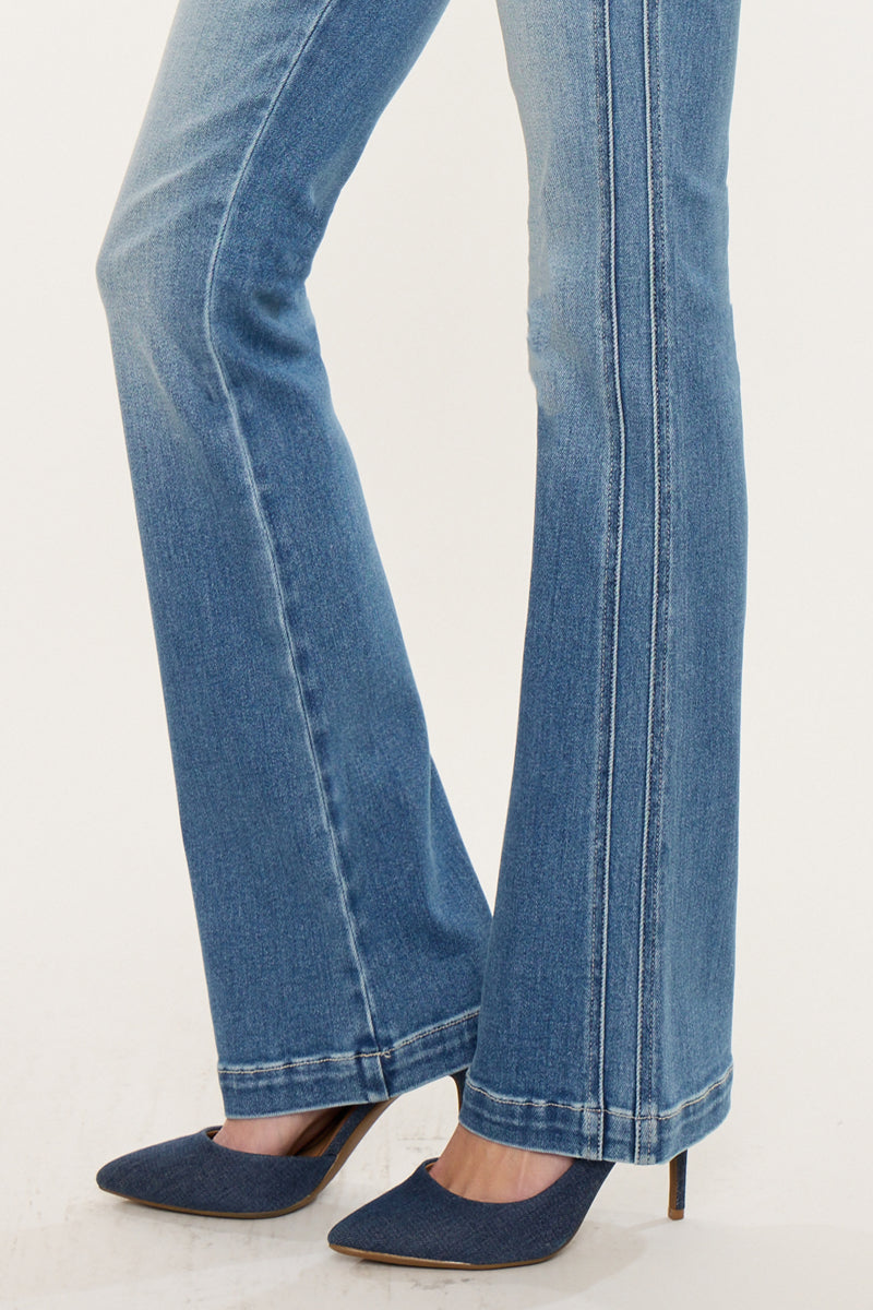 Women's Mid Rise Bootcut Jeans - Abigail