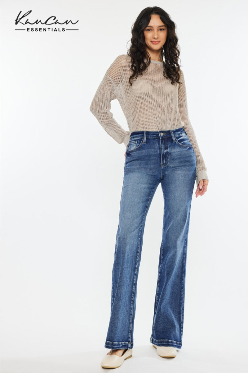 Women's High Rise Wide Leg Flare Jeans - Avonlea