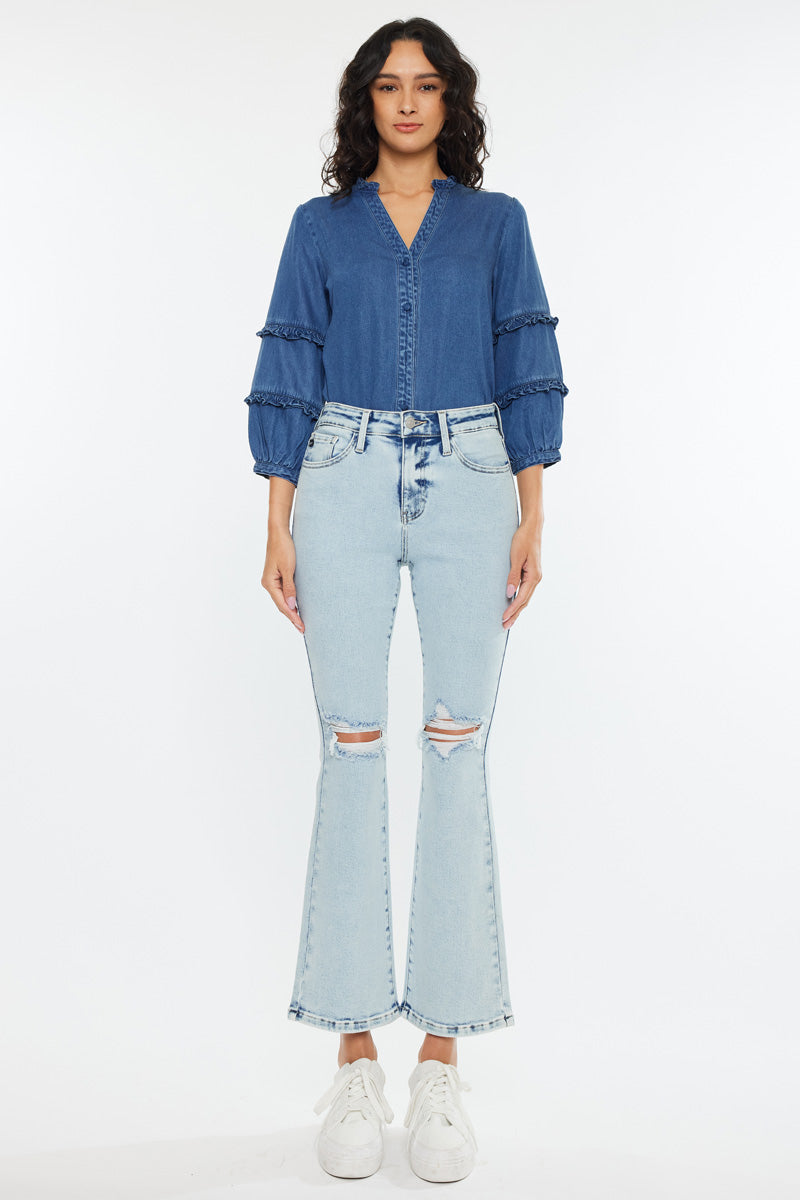Women's High Rise Bootcut Jeans - Benny
